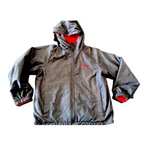 Columbia Reversible Shell/Fleece Jacket, Youth Boys Medium Size 8, Red And Black